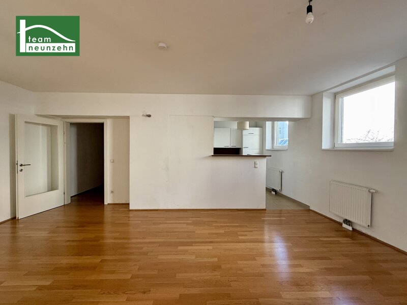 Gut geschnittene 3-Zimmer-Wohnung mit Freifläche in verkehrsberuhigter Lage in Favoriten