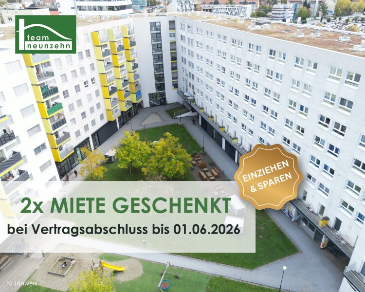 Zentral & modern - Kompakte 2-Zimmer-Wohnung mit großzügiger Freifläche!