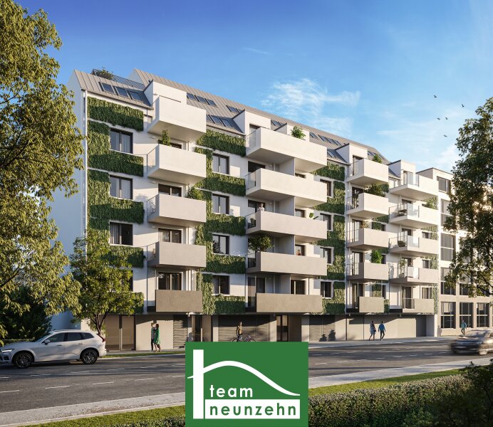 Anlegerwohnung (Nettopreis) in Hofruhelage mit großer Terrasse - Neubau direkt beim Donauzentrum. - WOHNTRAUM