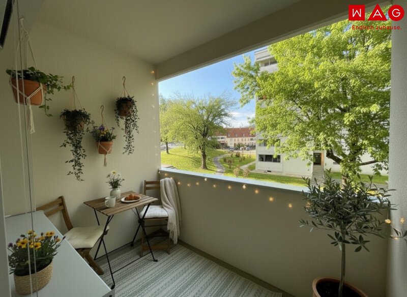Sanierte & ideal aufgeteilte 3 Raum-Wohnung mit Loggia am Murufer!