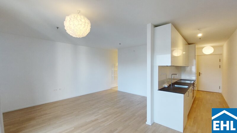 Sonnwendviertel: 1-Zimmer-Wohnung mit Balkon in der 8. Etage ? Fitnessraum, Co-Working & Rooftop-Terrasse inklusive!