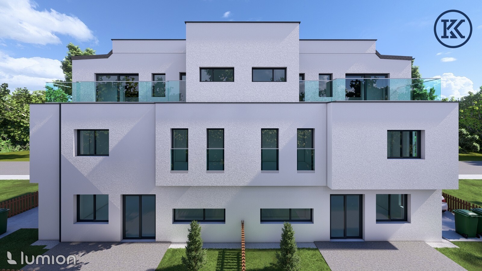 Doppelhaus-Neubau mit Garten, Terrasse & Dachterrasse ? Schlüsselfertig!