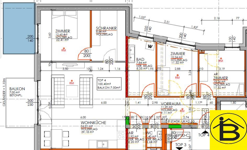 15475 - 4 Zimmer - Zentrale Lage